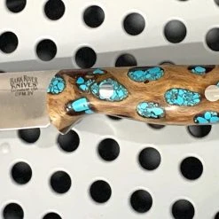 BARK RIVER KNIVES Bark River Gunny CPM 3V Knife Cholla Cactus W/ Turquoise - Gray Liners - Rampless #2 10 BARK RIVER KNIVES Bark River Gunny CPM 3V Knife Cholla Cactus W/ Turquoise - Gray Liners - Rampless #2