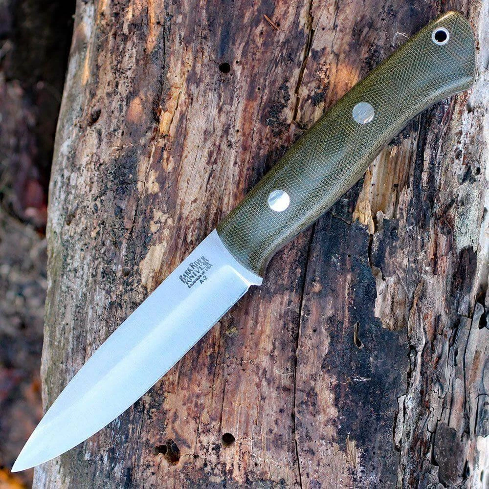 Bark River Knives Aurora Fixed 4.75" A2 Knife Green 3 Bark River Knives Aurora Fixed 4.75" A2 Knife Green