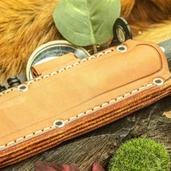 BARK RIVER KNIVES Bark River Ultralite Bushcrafter CPM 3V Natural Micarta - Black Liners - Mosaic Pins