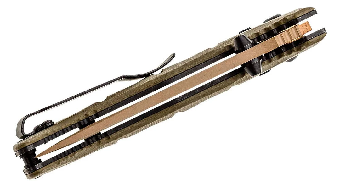 Benchmade 273FE-2 Shane Sibert Mini Adamas Folding Knife 3.25" CruWear Flat Dark Earth Plain Blade, OD Green 6 Benchmade 273FE-2 Shane Sibert Mini Adamas Folding Knife 3.25" CruWear Flat Dark Earth Plain Blade, OD Green