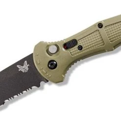 Benchmade Claymore Auto Folding Knife 9070SBK-1 CPM-D2 Ranger Green Grivory Handles