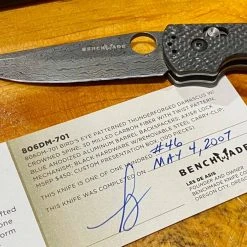 Benchmade Gold-Class 806DM-701 AFCK Knife #46 - Damascus Limited & Rare