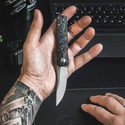 Boker 01BO231 Lucas Burnley Kwaiken Compact Auto Knife (USA) D2 Marble Carbon 11 Boker 01BO231 Lucas Burnley Kwaiken Compact Auto Knife (USA) D2 Marble Carbon