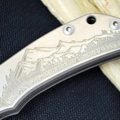 CHRIS REEVE KNIVES Chris Reeve Custom Impinda Blade Show Knife Titanium “The Climb”