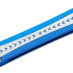 CRKT 6710 Stickler Assisted Flipper Knife 3.38" Sandvik 12C27, Blue & Silver