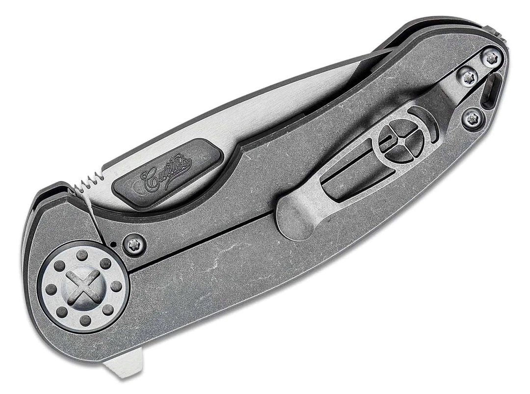 CURTISS CUSTOM KNIVES Curtiss F3 Medium Flipper Knife 3.25" CTS-XHP Slicer Blade, Standard Titanium Handles - F3 Medium SL/FL 5 CURTISS CUSTOM KNIVES Curtiss F3 Medium Flipper Knife 3.25" CTS-XHP Slicer Blade, Standard Titanium Handles - F3 Medium SL/FL