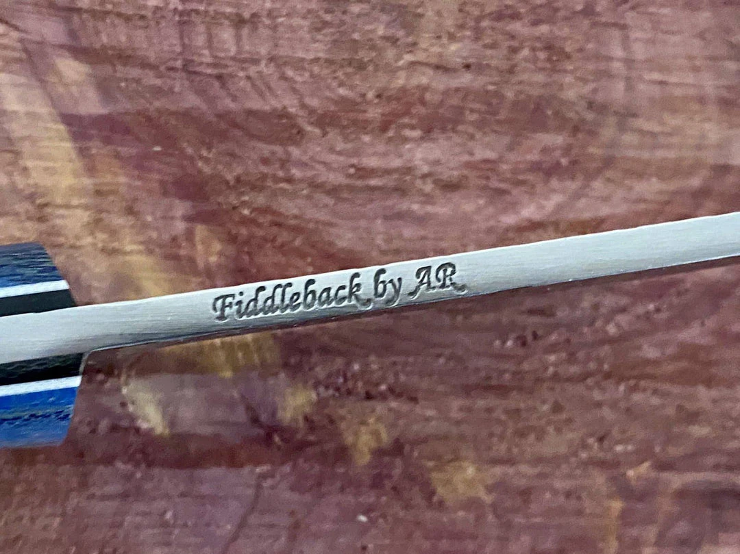 Fiddleback Forge Camp Muk Knife W/ Curly Ash Handles 7 Fiddleback Forge Camp Muk Knife W/ Curly Ash Handles