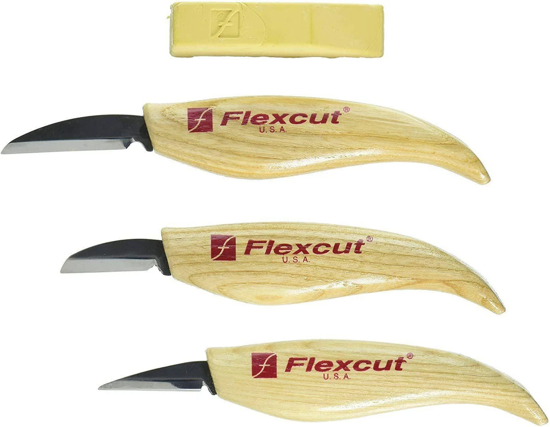 Flexcut Knives Flexcut 3-Knife Starter Set KN500 (USA) 3 Flexcut Knives Flexcut 3-Knife Starter Set KN500 (USA)