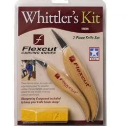 Flexcut Carving Tools Whittler's Kit High Carbon Steel, Polishing Compound (KN300)