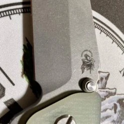 RICK HINDERER All Knife Brands Hinderer Eklipse Harpoon Spanto Knife Working Finish Blue/Translucent Green G10 3.5" 22 RICK HINDERER All Knife Brands Hinderer Eklipse Harpoon Spanto Knife Working Finish Blue/Translucent Green G10 3.5