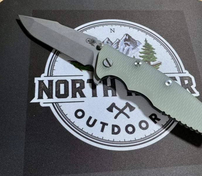 RICK HINDERER All Knife Brands Hinderer Eklipse Harpoon Spanto Knife Working Finish Blue/Translucent Green G10 3.5" 13 RICK HINDERER All Knife Brands Hinderer Eklipse Harpoon Spanto Knife Working Finish Blue/Translucent Green G10 3.5"