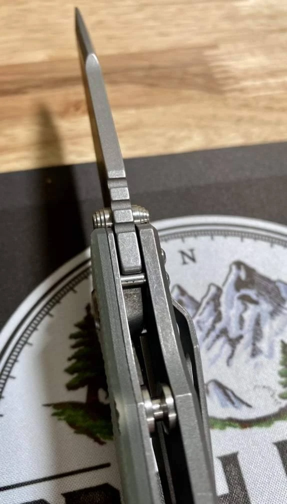 RICK HINDERER All Knife Brands Hinderer Eklipse Harpoon Spanto Knife Working Finish Blue/Translucent Green G10 3.5" 7 RICK HINDERER All Knife Brands Hinderer Eklipse Harpoon Spanto Knife Working Finish Blue/Translucent Green G10 3.5"