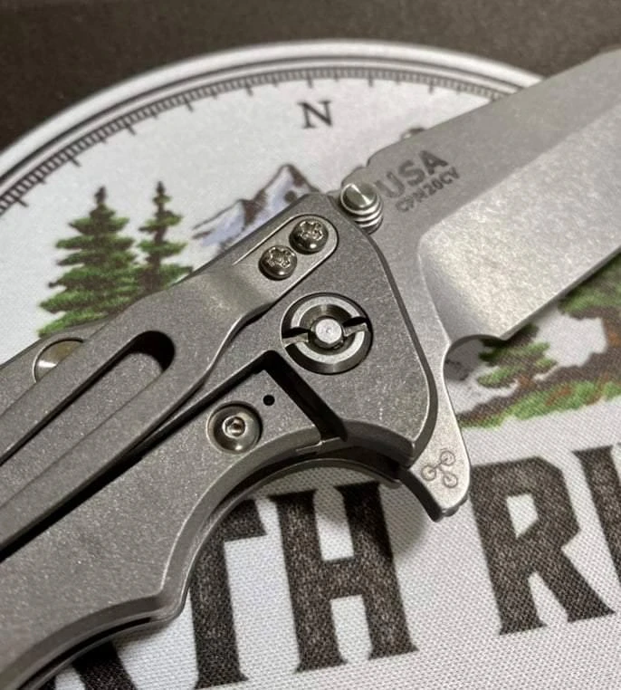 RICK HINDERER All Knife Brands Hinderer Eklipse Harpoon Spanto Knife Working Finish Blue/Translucent Green G10 3.5" 8 RICK HINDERER All Knife Brands Hinderer Eklipse Harpoon Spanto Knife Working Finish Blue/Translucent Green G10 3.5"