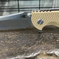 RICK HINDERER All Knife Brands Hinderer XM-18 3.5″ Recurve Stonewash FDE G10