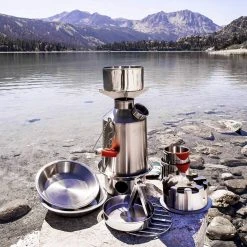 Kelly Kettle Scout Kit 41 Oz Stainless Camp Kettle W/ Stove For Fishing, Hunting, Hiking