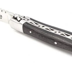 LAGUIOLE HONORE DURAND Laguiole Durand Handmade Folding 10cm Carbon Fiber Knife 12C27 (France)