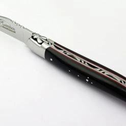 LAGUIOLE HONORE DURAND Laguiole Durand Handmade Folding 3.875" Ebony Wood Knife 14C28 (France)