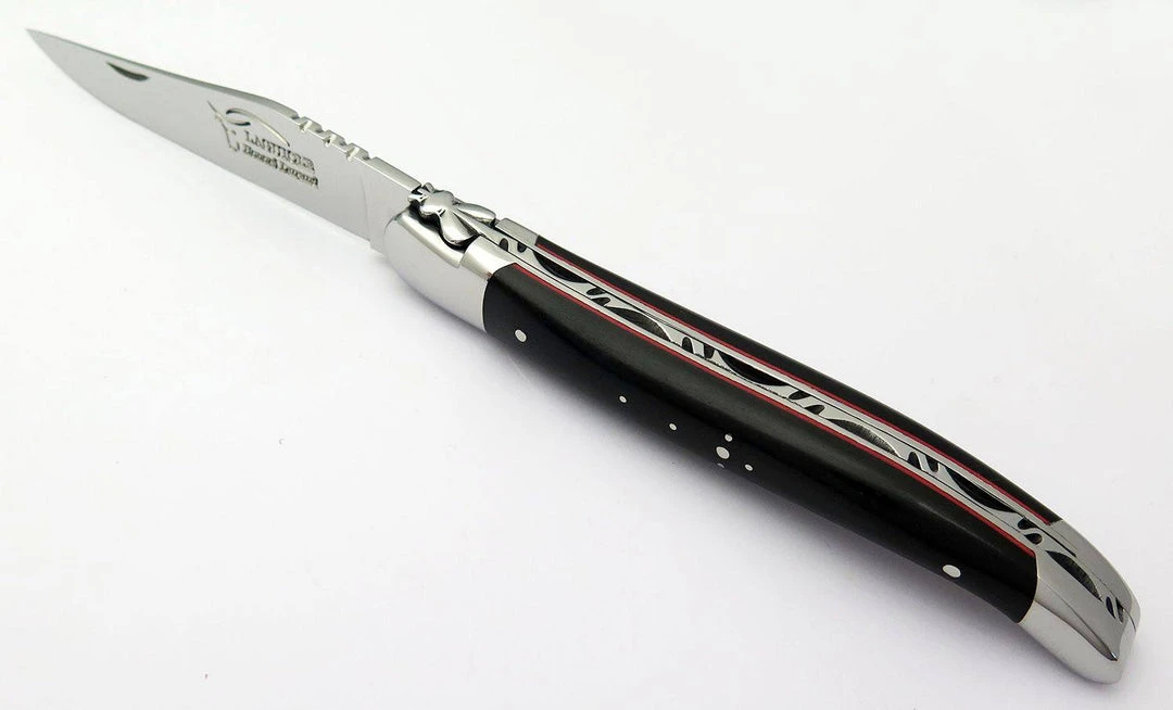 LAGUIOLE HONORE DURAND Laguiole Durand Handmade Folding 3.875" Ebony Wood Knife 14C28 (France) 4 LAGUIOLE HONORE DURAND Laguiole Durand Handmade Folding 3.875" Ebony Wood Knife 14C28 (France)