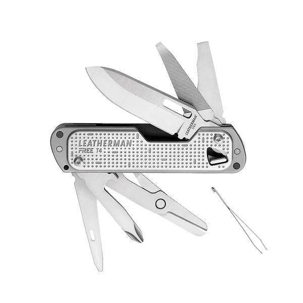 Leatherman Tools Leatherman Free T4 Multi-Purpose 12-in-1 Folding Knife (2.2" Satin) 832684 3 Leatherman Tools Leatherman Free T4 Multi-Purpose 12-in-1 Folding Knife (2.2" Satin) 832684