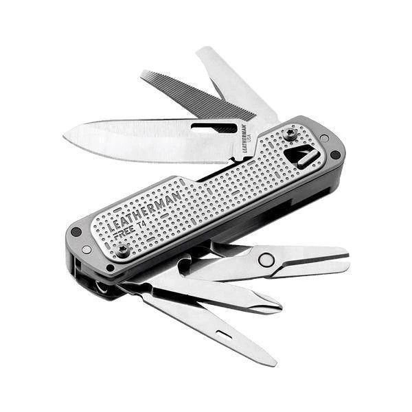 Leatherman Tools Leatherman Free T4 Multi-Purpose 12-in-1 Folding Knife (2.2" Satin) 832684 5 Leatherman Tools Leatherman Free T4 Multi-Purpose 12-in-1 Folding Knife (2.2" Satin) 832684