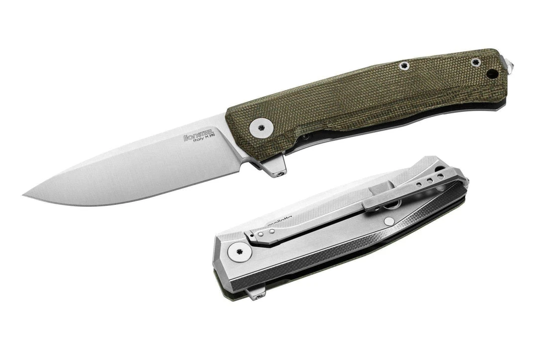 LionSteel MT01 CVG Myto Knife 3.27" M390, Green Micarta LionSteel Knives 3 LionSteel MT01 CVG Myto Knife 3.27" M390, Green Micarta LionSteel Knives