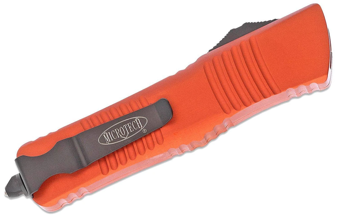 All Knife Brands Microtech 142-1OR Combat Troodon Auto OTF 3.75" Black D/E Orange Handles 5 All Knife Brands Microtech 142-1OR Combat Troodon Auto OTF 3.75" Black D/E Orange Handles