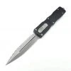 All Knife Brands Microtech 227-12 Dirac Delta D/E - Black Handle - Stonewashed Full Serration