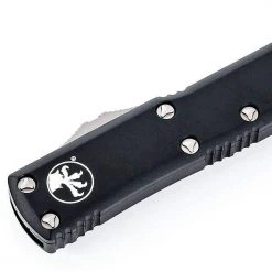 Microtech 232-6 UTX-85 D/E Black Handle Serration Satin Blade