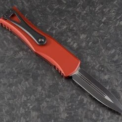 All Knife Brands MICROTECH 702-1RD HERA D/E BLACK STD RED HANDLES