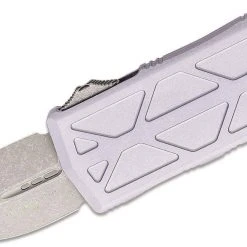 All Knife Brands Microtech Exocet - Grey Handle - Apocalyptic Blade 157-10APGY