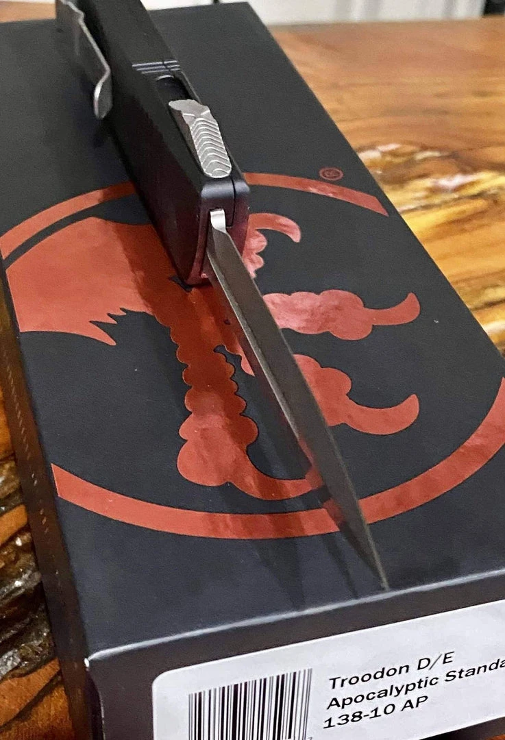 Microtech Troodon D/E OTF Automatic Knife (3" Apocalyptic) 138-10AP 7 Microtech Troodon D/E OTF Automatic Knife (3" Apocalyptic) 138-10AP