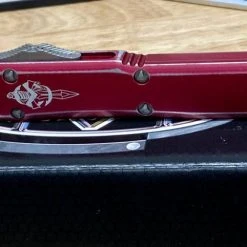 All Knife Brands Microtech Ultratech Hellhound Signature 119-10 - Distressed Red Knife