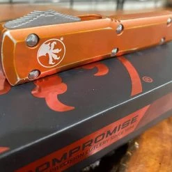 All Knife Brands Microtech Ultratech T/E OTF 3.46" Apocalyptic Blade, Orange Distressed 123-10DOR 10 All Knife Brands Microtech Ultratech T/E OTF 3.46
