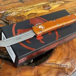 All Knife Brands Microtech Ultratech T/E OTF 3.46" Apocalyptic Blade, Orange Distressed 123-10DOR 11 All Knife Brands Microtech Ultratech T/E OTF 3.46