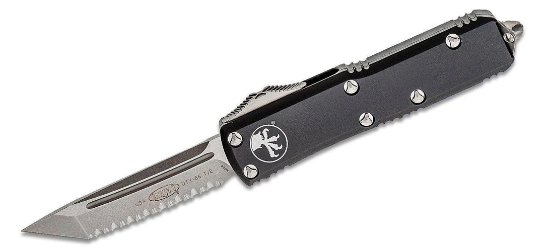 Microtech UTX-85 Auto OTF Knife 3" Tanto Serrated Blade 3 Microtech UTX-85 Auto OTF Knife 3" Tanto Serrated Blade