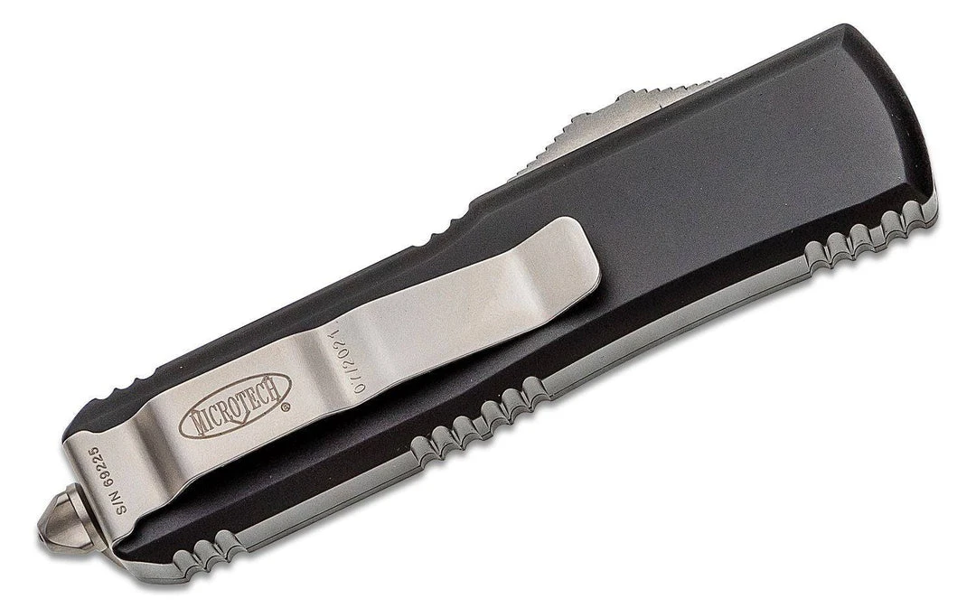 Microtech UTX-85 Auto OTF Knife 3" Tanto Serrated Blade 5 Microtech UTX-85 Auto OTF Knife 3" Tanto Serrated Blade