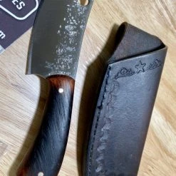 NICHOLAS NICHOLS Limited Edition Knives Nic Nichols Mini Cleaver Makers Mark Bourbon Handles Limited Edition 15 NICHOLAS NICHOLS Limited Edition Knives Nic Nichols Mini Cleaver Makers Mark Bourbon Handles Limited Edition