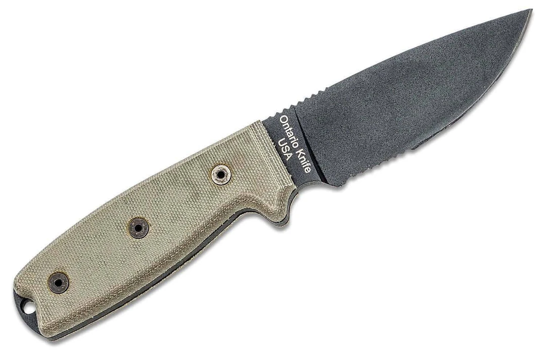 Ontario RAT-3 Survival Knife 3.75" Plain Blade, Micarta - 8665 Ontario Knives 4 Ontario RAT-3 Survival Knife 3.75" Plain Blade, Micarta - 8665 Ontario Knives