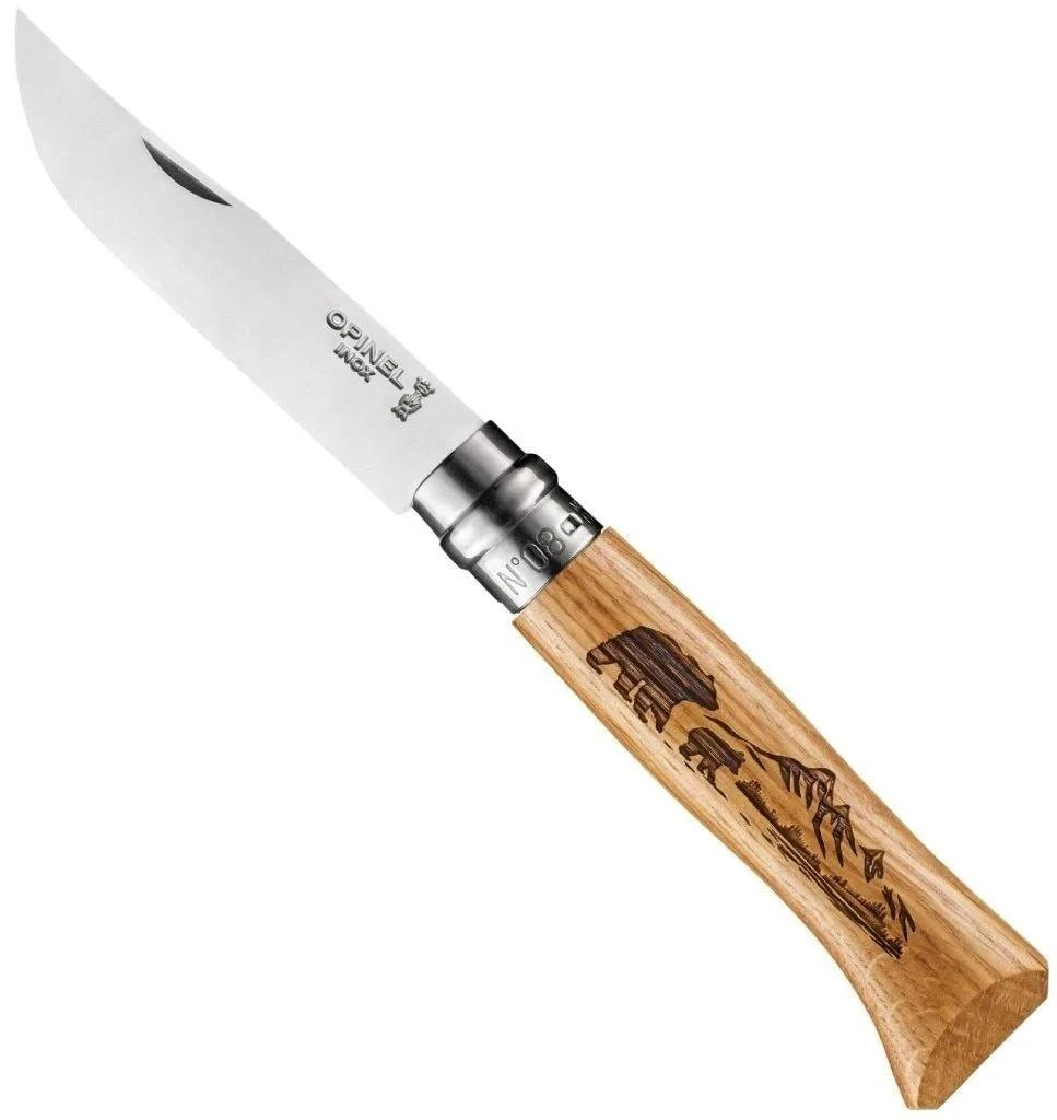 Opinel No.8 Engraved Handle Knife (France) 3 Opinel No.8 Engraved Handle Knife (France)