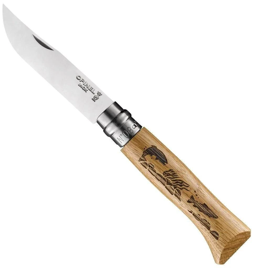 Opinel No.8 Engraved Handle Knife (France) 4 Opinel No.8 Engraved Handle Knife (France)
