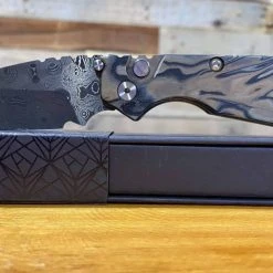 PROTECH KNIVES Pro-Tech Strider SnG Custom Auto Camo G-10 Damascus Blade Pearl Button 2436-DAMASCUS All Knife Brands
