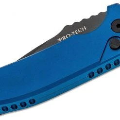Protech Knives Les George SBR Black DLC Blue Handle Knife LG403-BLUE