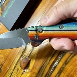 PROTECH KNIVES Protech Strider Custom SnG Auto Micarta Handle (Rare) 15 PROTECH KNIVES Protech Strider Custom SnG Auto Micarta Handle (Rare)