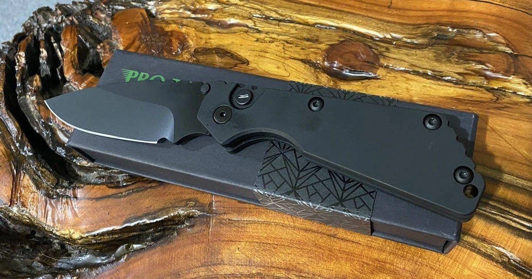 PROTECH KNIVES Protech Strider SnG Auto 2403-OP Operator Black W/Tritium Button All Knife Brands 3 PROTECH KNIVES Protech Strider SnG Auto 2403-OP Operator Black W/Tritium Button All Knife Brands