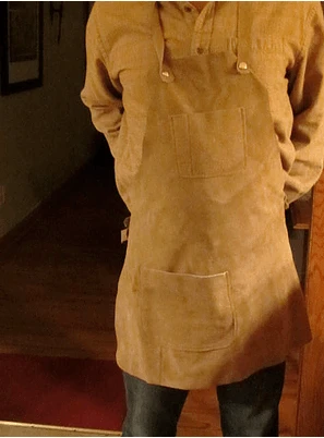 U.J. Ramelson Ramelson Suede/Leather 3 Pocket Blacksmith Woodcarvers Apron 4 U.J. Ramelson Ramelson Suede/Leather 3 Pocket Blacksmith Woodcarvers Apron