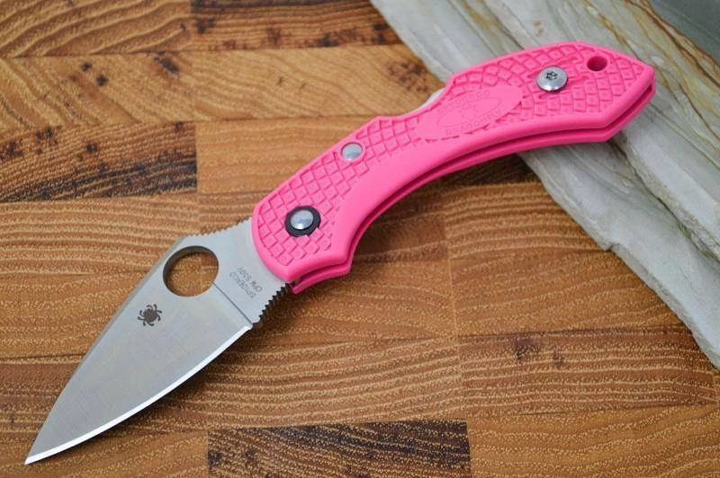 Spyderco Dragonfly 2 Pink Heals Lightweight Knife Pink (2.3" Satin) 6 Spyderco Dragonfly 2 Pink Heals Lightweight Knife Pink (2.3" Satin)
