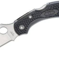 Spyderco Dragonfly 2 Wharncliffe Knife 2.28" Satin Plain Blade, Black Handles