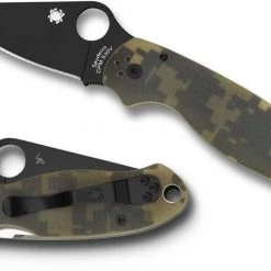 Spyderco Knives Spyderco Para 3 Knife 3" CPM-S45VN Black Plain Blade, Digital Camo G10 Handles 9 Spyderco Knives Spyderco Para 3 Knife 3