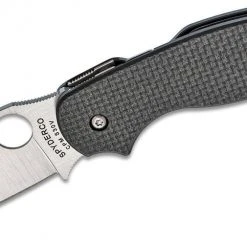 Spyderco Sage 5 Folding Knife 3.03" S30V Satin Plain Blade, Carbon Fiber - C123CFPCL Spyderco Knives