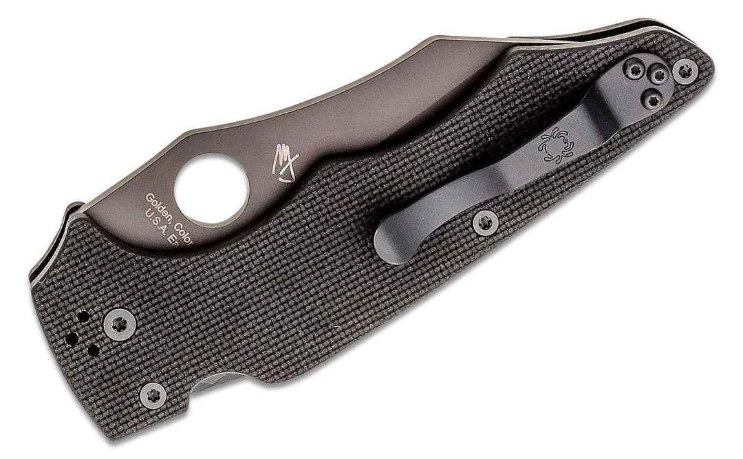 Spyderco YoJumbo Blackout Folding Knife 3.98" S30V Black Blade 5 Spyderco YoJumbo Blackout Folding Knife 3.98" S30V Black Blade